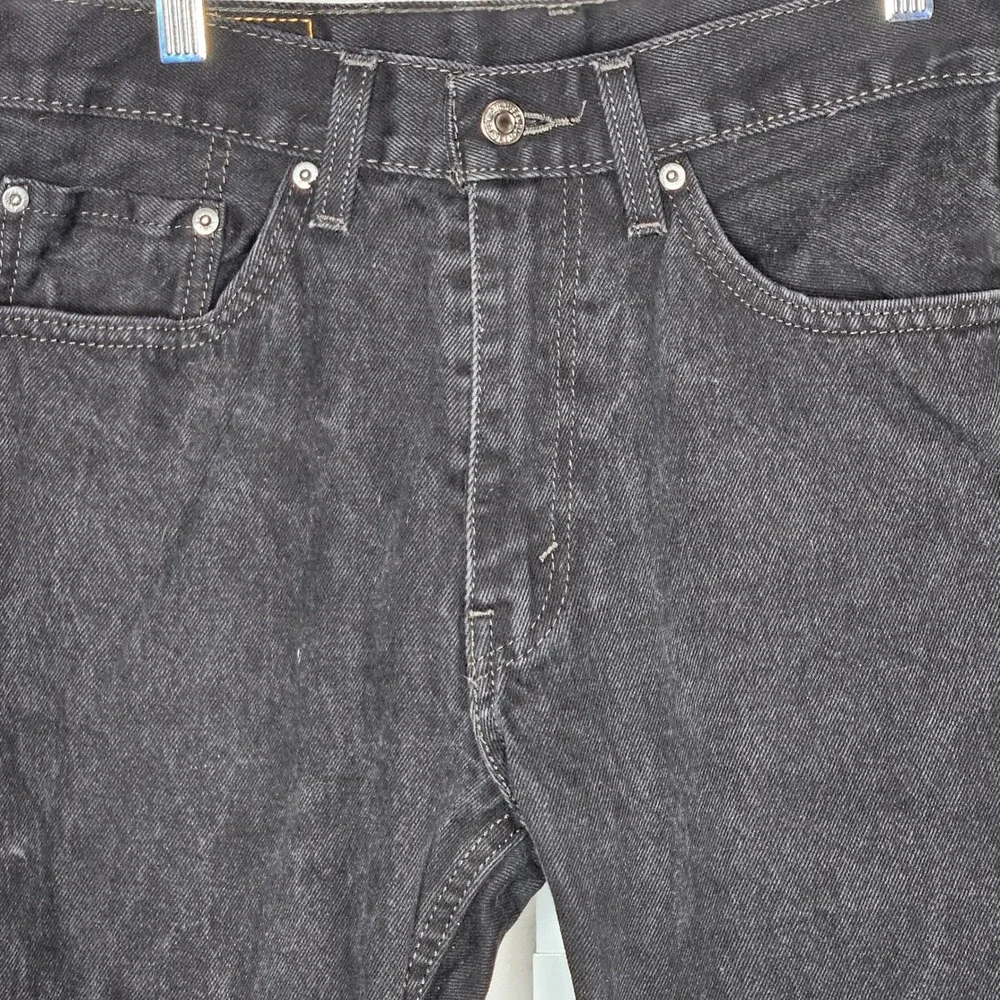 Levi's 505 Black Jeans Straight‎ Leg 100% Cotton Classic Fit Denim 30 32 L32